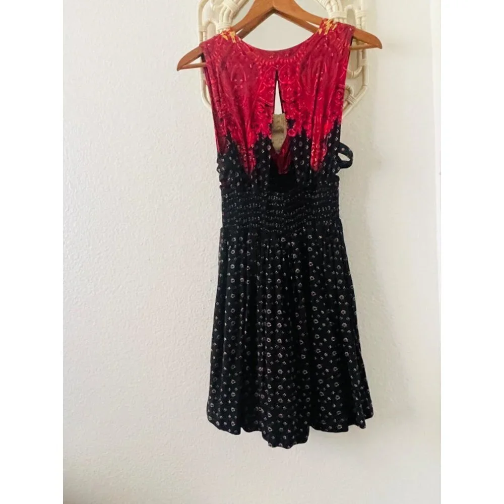 Free People Boho Dress with side cut out Sz S